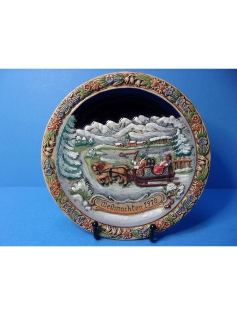 Vintage 1978 Christmas Weihnachten Western Germany Thewalt Grenzau Plate Decor